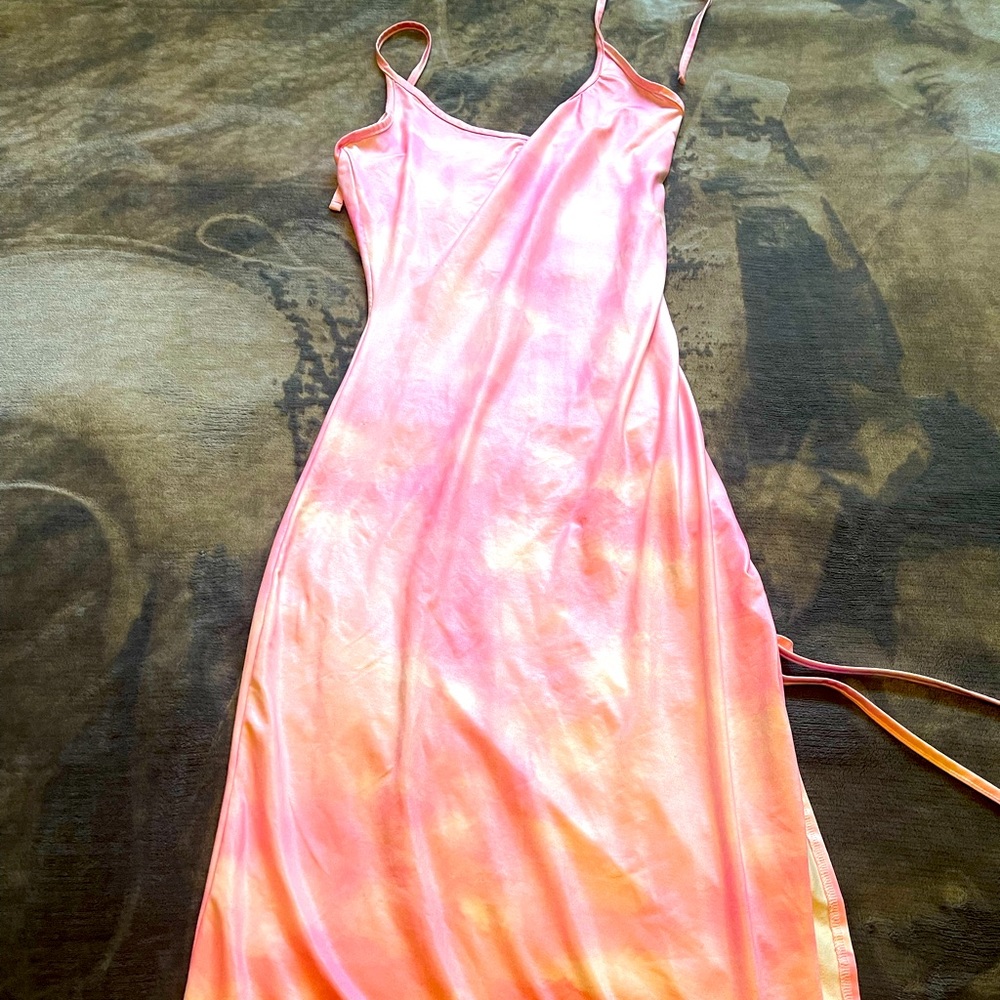 Beach dress | cover up | Ankle length | Long split showing leg/ thigh
